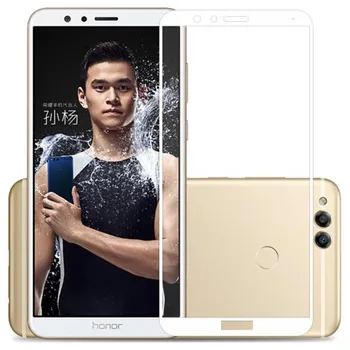 A Huawei Honor 7A Pro 7X 7C 7S Játszani 8E Y6 2018 Élvezze Képernyő Védő Fólia Fehér, Arany, Fekete Teljes Borító Edzett Üveg