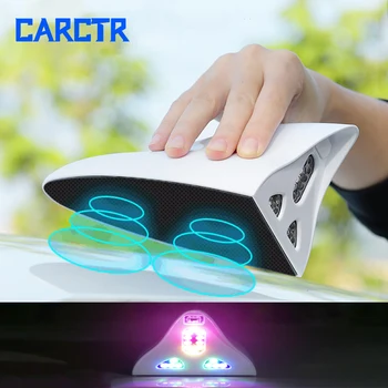 CARCTR Autó Napelemes LED Villogó cápauszony Figyelmeztetés, hátsó Lámpák Vezérlő Univerzális Antenna Antenna Autó Tető Dekoráció Lámpa