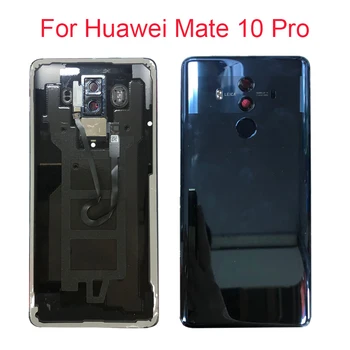 Eredeti Üveg Hátsó Ház Huawei Mate 10 Pro Ujjlenyomat-Érzékelő+Kamera Objektív+Vaku Akkumulátor Tok