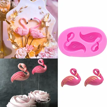 Flamingók Szilikon Formák Csokoládé Öntőforma Sugarcraft Fondant Süti cake Dekoráció Eszközök Candy Agyag Süti Formákat T1143