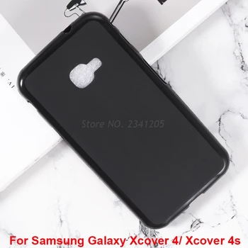 Puha, Fekete TPU tok Samsung Galaxy Xcover 4S G398 SM-G398FN 4 G390 G390F Szilícium Caso a Galaxy Xcover4S Xcover4 hátlap