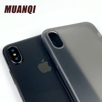 Ultra-vékony, 0.3 MM, matt telefon tok iPhone 6 6 7 8 Plusz X Xs Max Xr Dirt-rezisztens hátlapot