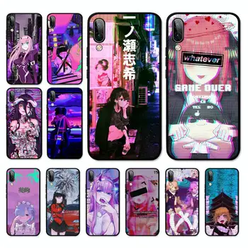 Vaporwave Hiba Anime Lány Telefon Esetében Az OPPO A7 A9 A3S A1K F5 Reno 2 Z Realme 6 5 C3 Pro Vivo Y91C Y51 Y31 Y19 Y17 Y11 V17