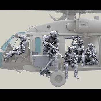 1/35 HH-60G helikoptert helikopter legénysége meghatározott, Gyanta Modell Katona GK, Modern katonai téma, Összeszerelt, valamint festetlen készlet
