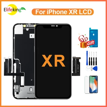 100% - ban Tesztelt LCD Kijelző Az iPhone XR 3D érintőképernyő Digitalizáló Közgyűlés Igaz Hang Telefon Javítás Alkatrész Csere Nem Halott Pixel