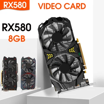 100% Eredeti Radeon videokártya RX 580 8GB GDDR5 256Bit Rx580 Grafikus Kártya 8GB Bányászati GPU megjelenés Küldött véletlenszerűen