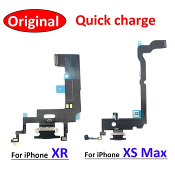 100% Eredeti, Új Töltő Testület PCB-Flex iPhone XR XS Max USB-Port Csatlakozó Dock Töltés Szalag Kábel
