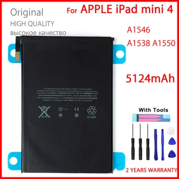 100% Valódi A1546 5124mAh Akkumulátor iPad Mini 4 Mini4 A1538 A1546 A1550 Tablet Kiváló Minőségű, Új Elemeket Ajándékok Eszközök