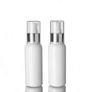 100ml Fehér PET Műanyag flakont Hordozható Permetező Parfüm Emulzió Újratölthető Üveg Porlasztó Al-üveg Utazási Kozmetikai Konténer