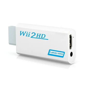 1080P Wii, HDMI-kompatibilis Átalakító Wii2HDMI Átalakító Audió Kimeneti Adapter, Full HD felbontású, 3,5 mm-es Audio PC TV-Monitor