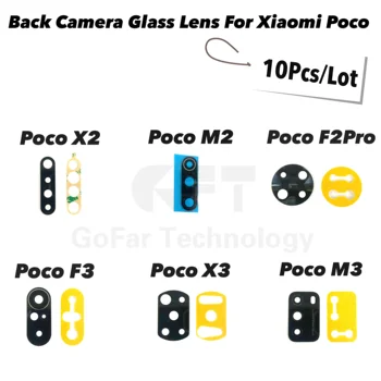 10db Kamera Üveg Lencse Hátsó Hátsó Kamera Üveg Lencse Xiaomi Mi Poco F1 Poco F3 M3 X3 Poco X2 M2-es F2 Pro Ragasztó