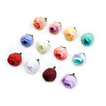 10db/sok mesterséges virágokat selyem rózsa kis teáscsésze esküvői lakberendezés DIY garland scrapbooking kézműves hamis virágok