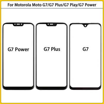 10DB Új Motorola Moto G7 Plus/G7 Play/G7 Power Touch Screen LCD Első Külső Kapcsolatot Üveg Panel G7 Érintőképernyő OCA Cserélje ki