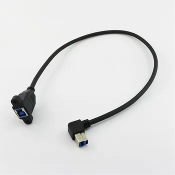 10x 50cm USB 3.0 B Női Panel Mount USB 3.0 B Férfi Plug Férfi-Nő Csatlakozó Kábel Egyenes/FEL/Le/Bal/Jobb Szög