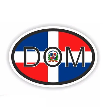 12,5 CM*8.2 CM Személyiség Dominikai Köztársaság Matrica Ország Kód Autó Matrica Tartozékok PVC 6-0365