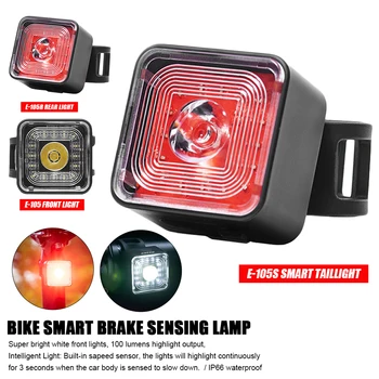 120 Lumen IP66 Vízálló Kerékpár Lámpa Szett Fényszóró, valamint hátsó Lámpa Szett a Kerékpár 5 Gear Üzemmód Smart Sensor Fék Lámpa