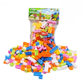 144 Db Műanyag építőkockák Tégla Gyerekek, Gyerekek Oktatási Puzzle Játék Modell épületszerkezetek Gyerekeknek Ajándék