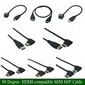 15cm 30cm 50CM 1m Mini Dual HDMI-kompatibilis Férfi-Nő Átalakító Fel Le Jobbra Balra Ferde Adapter Kábel HDTV DVD-PS3-PC