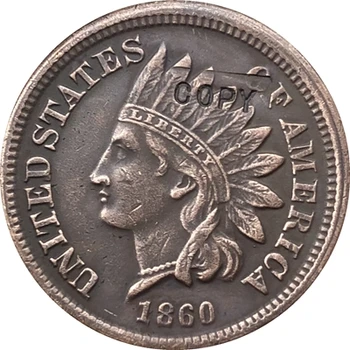 1860 Indiai fej cent az érme másolata