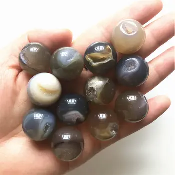 1db 20mm Természetes Kő kristálygömb Achát Geode Gömb, Labda Nyitva Kristály Klaszterek Dekoráció, Ajándékok Természetes Kvarc Kristályok