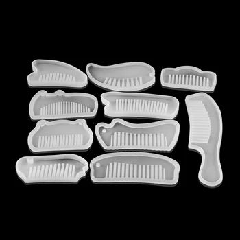 1db 3D-s Átlátszó Comb Szilikon Penész Comb Epoxi Gyanta Formák Ékszer Készítés Kozmetikai Eszközök DIY Kezét Kézműves Kellékek