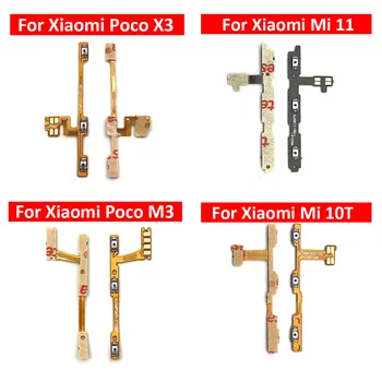 1db A Xiaomi Mi Pocophone F1 Poco X3 M3 / Mi Megjegyzés 10T 10 Lite 11 Pro A1 A2 A3 Lite Hatalom Hangerő Gomb Gomb Flex Kábel