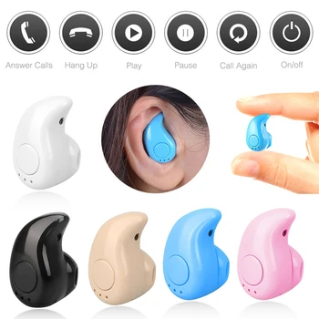 1db Bluetooth4.0 Inear Vezeték nélküli Fejhallgató, USB-Töltés Mini Fülhallgató In-Ear Hüvely IOS, Android Headset Fülhallgató Sport Aludni
