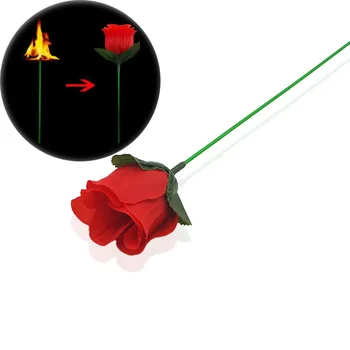 1db Fáklya, hogy Rose Trükkök Fáklyát Virág a Tűz Magia Bűvész Színpadi Utca Sáv azt Mutatja meg, Trükk Láng Megjelenő Virág Vicces