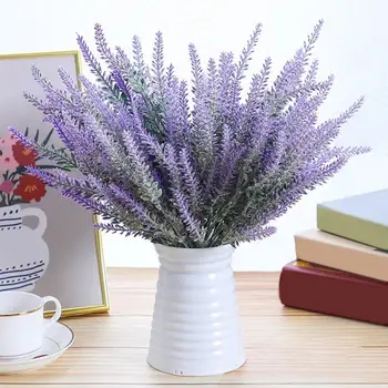 1db Mesterséges Virág, Levendula Növények Szabadtéri Esküvő Kert Otthon DIY Dekoráció