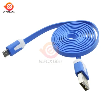 1M 3.3 ft USB-Kábel WEMOS D1 A Wemos D1 Mini NodeMcu Vezetékek Adatok Line Kék/Fehér/Rózsaszín/Piros/Narancs/Zöld Színű Véletlenszerű