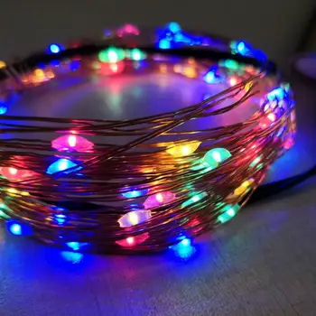 2/5/10m USB LED String Fények, Vízálló Réz Drót 5V-os LED String Fény Karácsonyi Esküvő Party Dekoráció