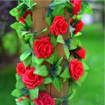 2,5 M/db lakberendezési olcsó mesterséges rózsa flores artificiales növények esküvői dekoráció növény flores parti dekoráció