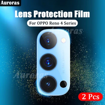 2 Db Objektív Védelem Film Reno 4 Pro 5G Edzett Üveg Kamera Védő Fedél OPPO Reno 4 5G Film