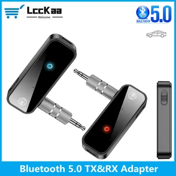 2 in 1 Bluetooth 5.0 Vevő Adó 3,5 mm-es AUX Jack Audio Vezeték nélküli Adapter Autós PC Fejhallgató, Mikrofon, 3.5 Bluetooth-Receptor
