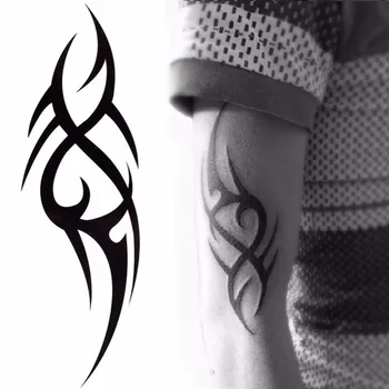 2020 Forró Fekete Ideiglenes Tetoválás tetoválás Tetoválás, 3D Vízálló Ideiglenes Tetoválás Matrica Művészeti Férfi Karját, Lábát Hamis Tetoválás Papír