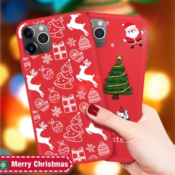 2020 Karácsonyi Rajzfilm tok iPhone 11 11Pro Max 7 8 6 6 Plusz 5 5S SE X XS XR XS Max Lány Karácsonyi szarvas szarvas aranyos telefon Esetében