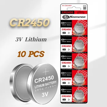 2021-Új 10DB CR2450 3 v-os Alkáli Gomb Elem Autó Távirányító Gomb Elektronikus Óra Akkumulátorok