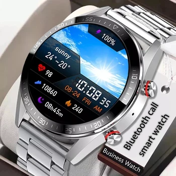 2021 Új 454*454 Képernyő Intelligens Karóra Mindig A Kijelző az Időt Bluetooth Hívás Helyi Zenei Smartwatch A Férfi Android TWS Fülhallgató