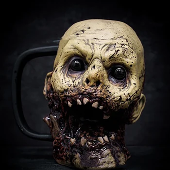 2021 Új Halloween Ijeszteni Víz Bögre Zombi Elképesztően Valósághű Bögrék Koponya Egy Csésze Tea Vicces Szörnyella Gyanta Dobon