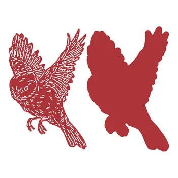 2021 Új Két Red Robin Belle fémforgácsolási Meghal Diy Scrapbook Kézműves Penész fotóalbum Készítő Sablon Kézzel készített Dekoráció