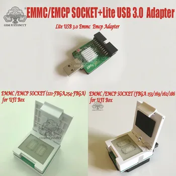 2022 ÚJ, Eredeti Lite a superspeed USB 3.0 eMMC Olvasó+ EMMC/EMCP Aljzat ( FBGA 153 /169/162 /186 ,FBGA 221 / 254 ) Az UFI DOBOZ
