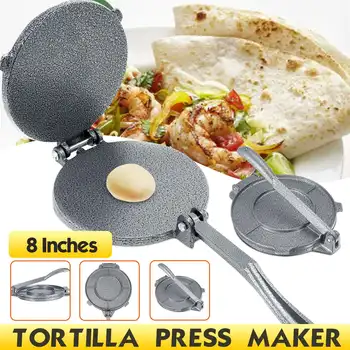 20CM Tortilla Készítő Nyomja meg Összecsukható Alumínium Haza Pite Eszközök DIY Lisztet, Kukoricát Sütni Nyomja meg a Készítő Eszköz, Konyhai Eszközök Bakeware
