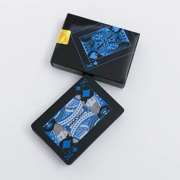 24 karátos Arany Kártya Póker Játék Fedélzeten Arany Levél Póker Szett Ruha Műanyag Mágikus Vízálló Pakli Kártya Varázslatos Víz Ajándék Gyűjtemény