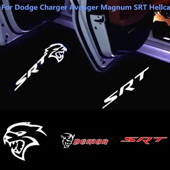 2DB A Dodge Charger Bosszúálló Magnum SRT Hellcat Led Autó Ajtó Logó Lézer Projektor Lámpa Üdv Lámpa Autó Tartozékok