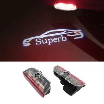 2db Kocsi Ajtaját Fény LED Logó Projektor lámpa Dekoratív Lámpa Skoda Superb 2009 2010 2011 2012 2013 2014 2015 2016 2017 2018
