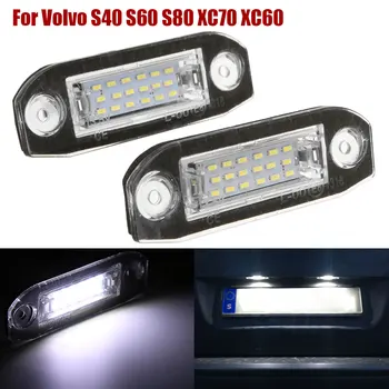 2db LED-es Szám, Rendszám Fény Volvo S80 XC90 S40 V60 XC60 S60 C70 V50 V70 XC70