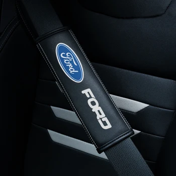 2db Marhabőr Autó Belső biztonsági Öv Védő Fedelet A Ford Focus 2 3 1 Fiesta MK1 MK2 MK3 MK7 Fusion Ranger Auto Tartozékok