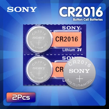 2db Sony CR2016 3V Lítium Elem DL2016 ECR2016 LM2016 BR2016 CR 2016 lítium-ion gombelem Érme Akkumulátorok nézni játékok