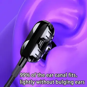 3,5 mm-es Fülhallgató Fülhallgató Sztereó négymagos Bass Headset Vezetékes Fülhallgató HiFi Fejhallgató Mikrofon
