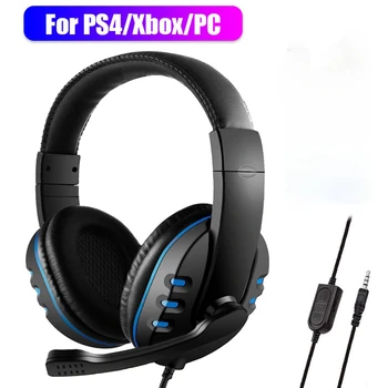 3,5 mm-es Vezetékes Fejhallgató Gaming Headset Gamer-Játék a Fülhallgató Mikrofon Hangerő-szabályozás a PS4 Play Station 4 X Box Egy PC